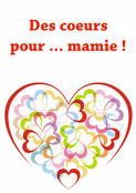 Des c&oelig;urs color&eacute;s pour ma ch&egrave;re Mamie